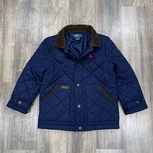 Navy Quilted Kids Jacket